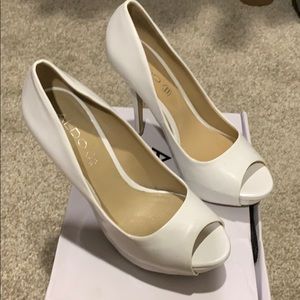 White Aldo Heels
